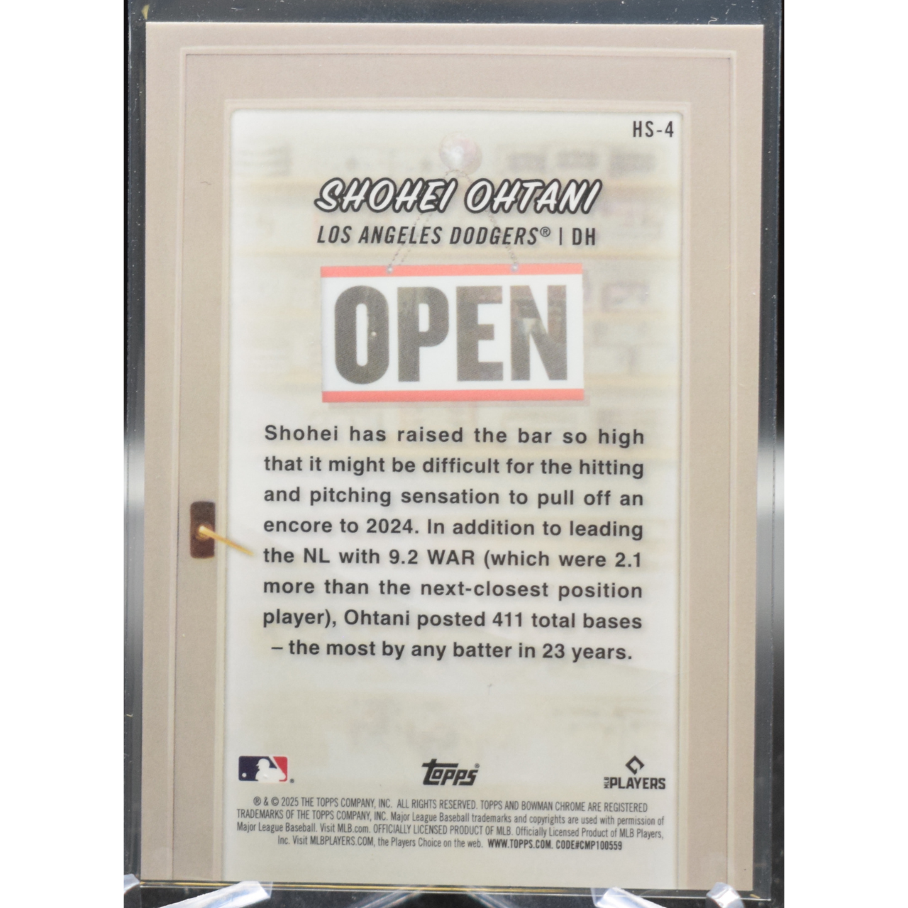 2025 Topps Bowman Chrome - Shohei Ohtani HS-4 - Orange Sho-Times Showcase /25