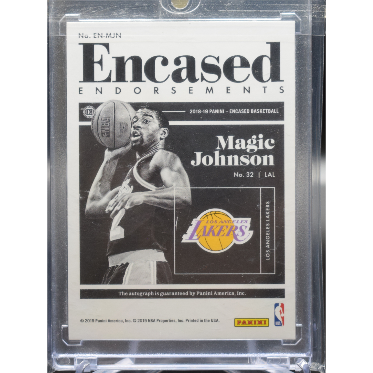 2019 Panini Encased Basketball - Magic Johnson EN-MJN - Endorsements Auto /3