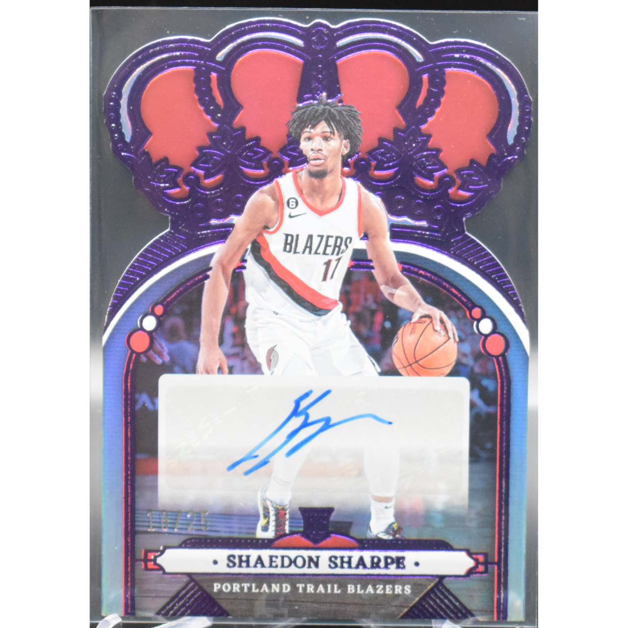 2022 Panini Crown Royale Basketball - Shaedon Sharpe RCA-SHS - Purple Auto /25
