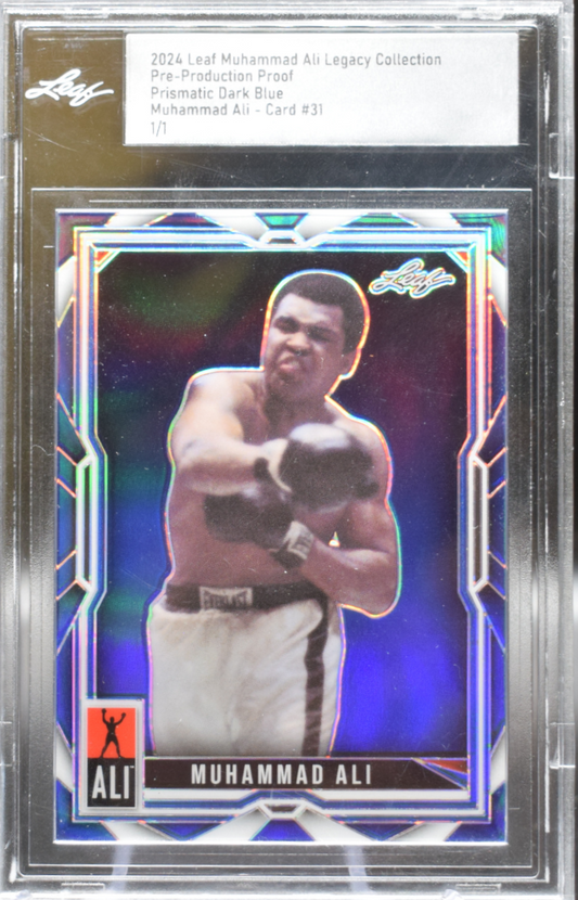 2024 Leaf Muhammad Ali Legacy Collection - Pre-Production Proof - Prismatic Dark Blue - #31 1/1
