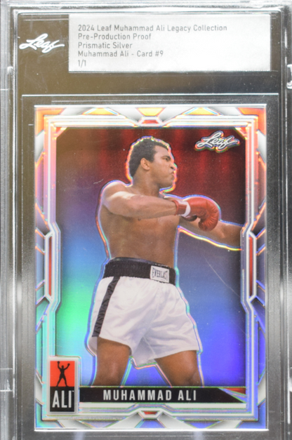 2024 Leaf Muhammad Ali Legacy Collection - Pre-Production Proof - Prismatic Silver - #9 1/1