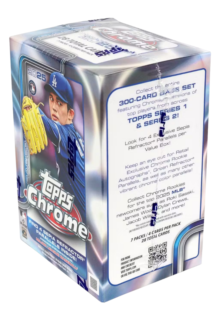 2025 Topps Chrome Baseball 7-Pack Blaster Box