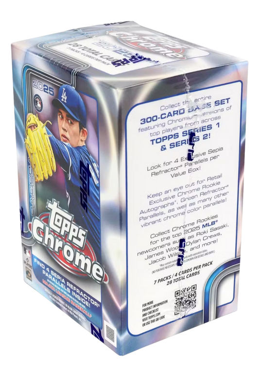 2025 Topps Chrome Baseball 7-Pack Blaster Box