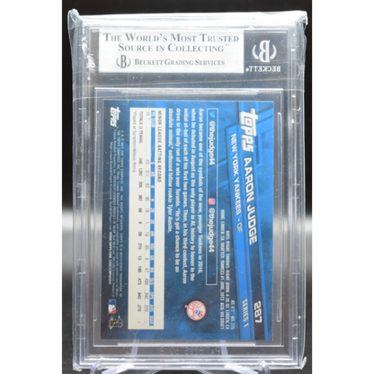 2017 Topps - Aaron Judge 287 - Arms over Railing - Beckett 9