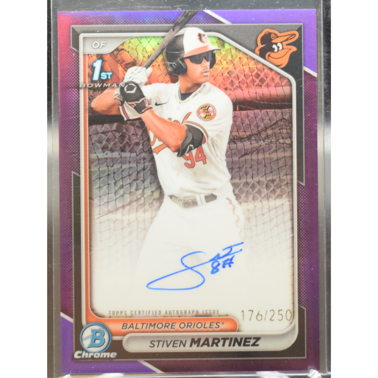 2024 Topps Bowman Chrome - Stiven Martinez CPA-SM - 1st Bowman Purple Auto /250
